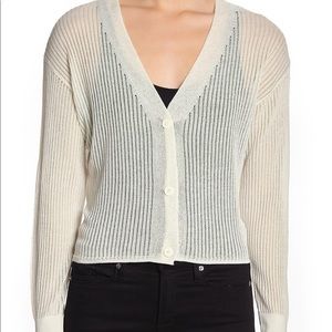 NWT Max Studio Sheer Button Front Cardigan